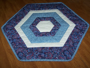 BLUE HEX TABLE TOPPER