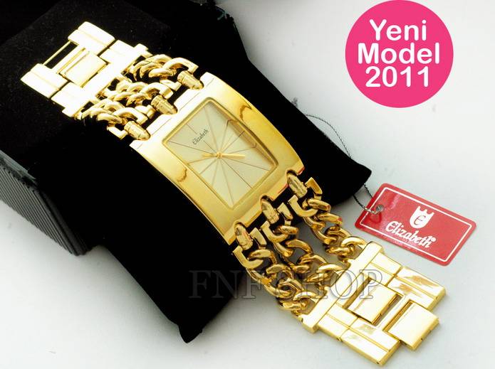 Friday Night Fashion Elizabeth Den Guess Modeli Cok Sik Ve Gozalici Altin Sarisi Saat