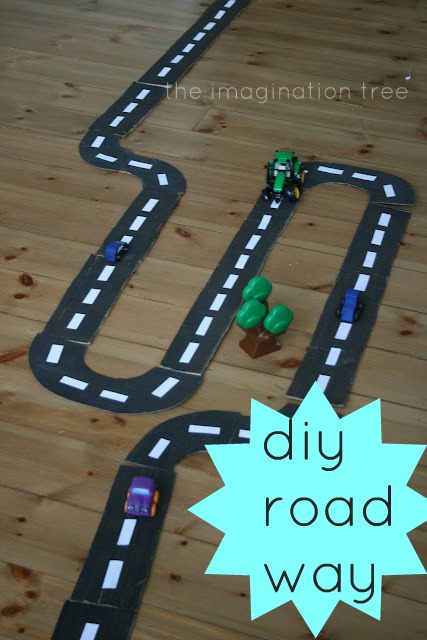 Diy Cardboard Road Way Play The Imagination Tree
