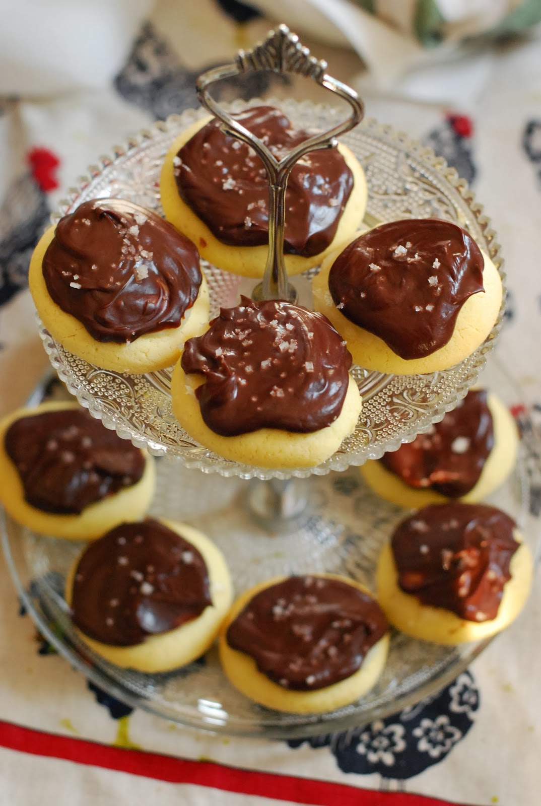 biscotti frolla, caramello salato e cioccolato fondente