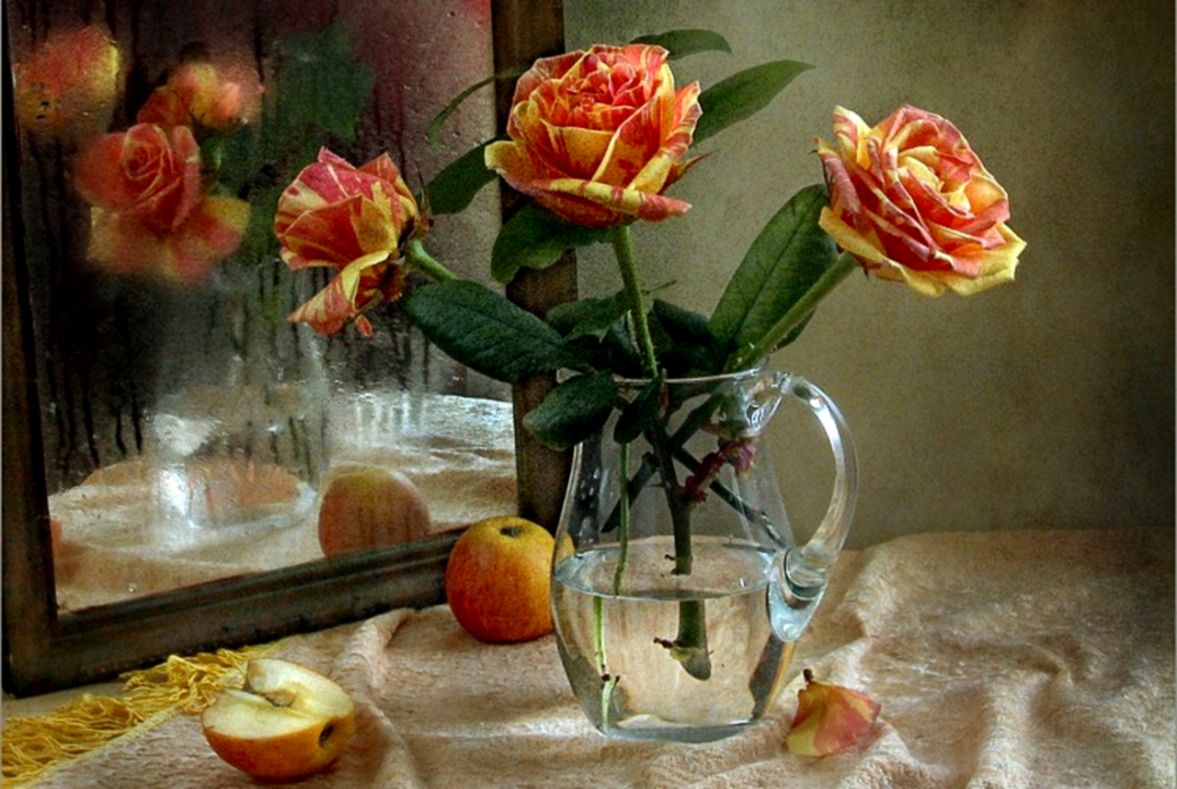 Flower Apples Petal Beauty Water Flower Fruit Nice Life