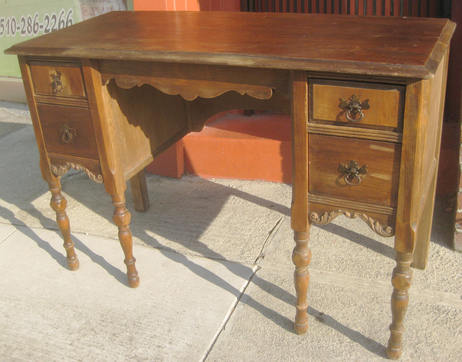 UHURU FURNITURE & COLLECTIBLES: SOLD - Small Wooden Desk - $65