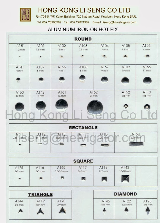 Alluminum Iron-On Hot Fix Catalog P.8