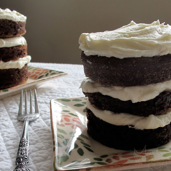 marta writes mini chocolate cakes baked in ramekins and stacked into