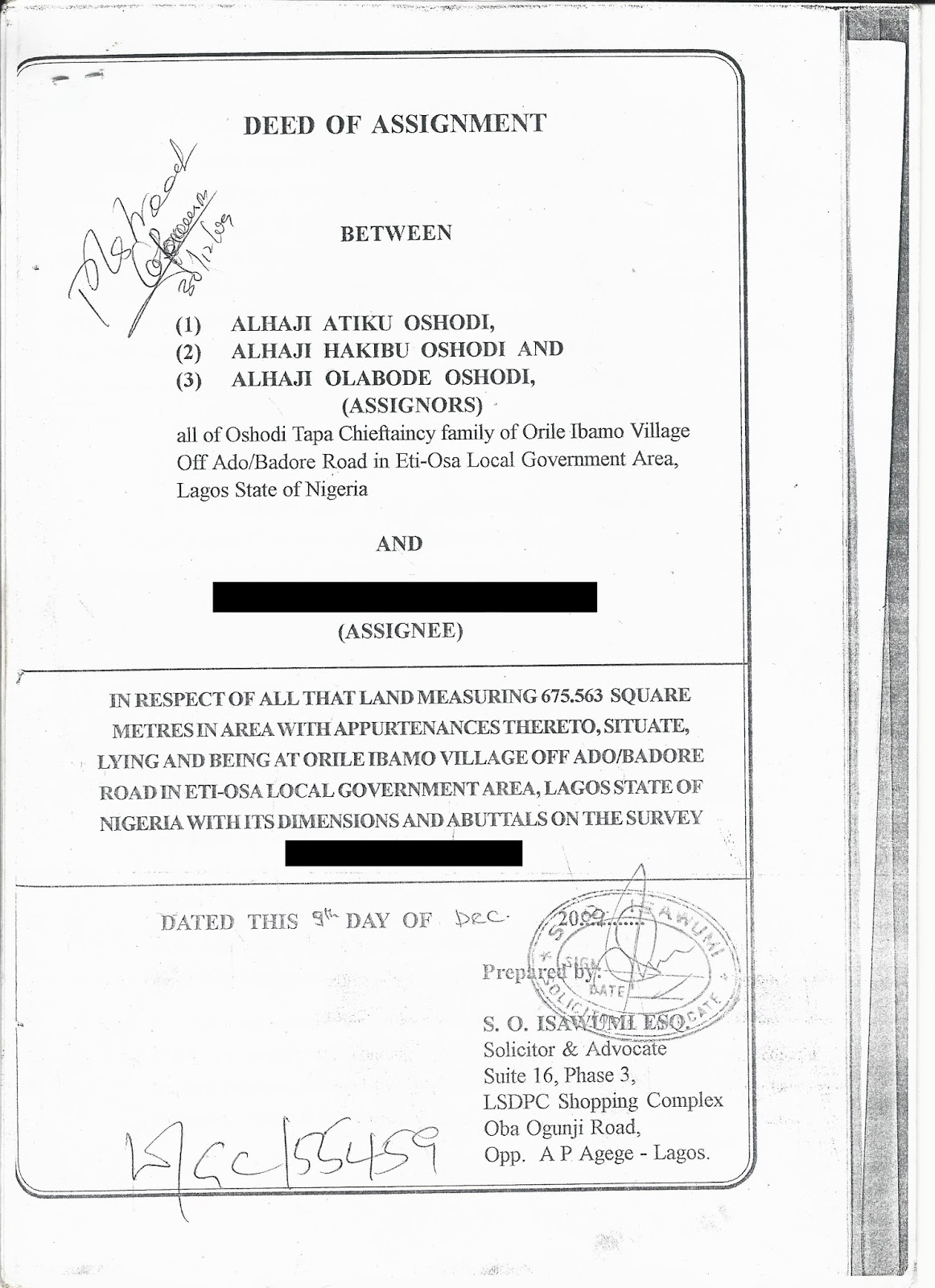 Who prepares deed of assignment picture