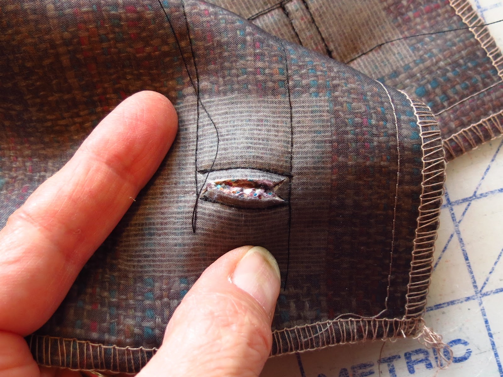 The Sewing Lawyer Bound buttonholes