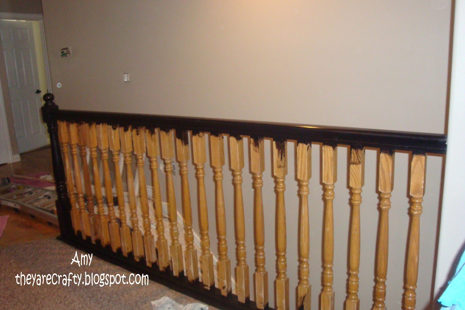 They Are Crafty Restain Your Banister