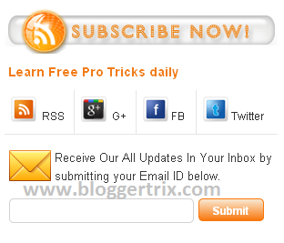 How To Add  Cool Subscribe Gadget  For Blogger