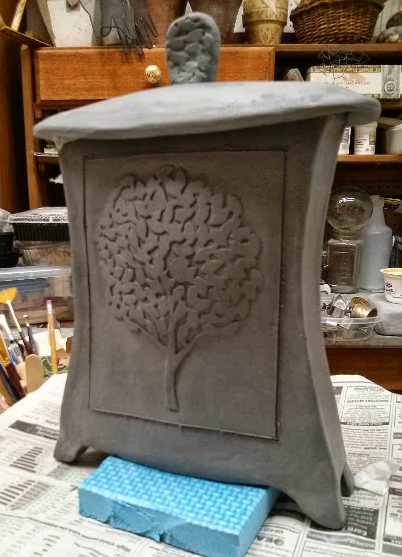 Too many hobbies! Finally used foam cuts on my pottery