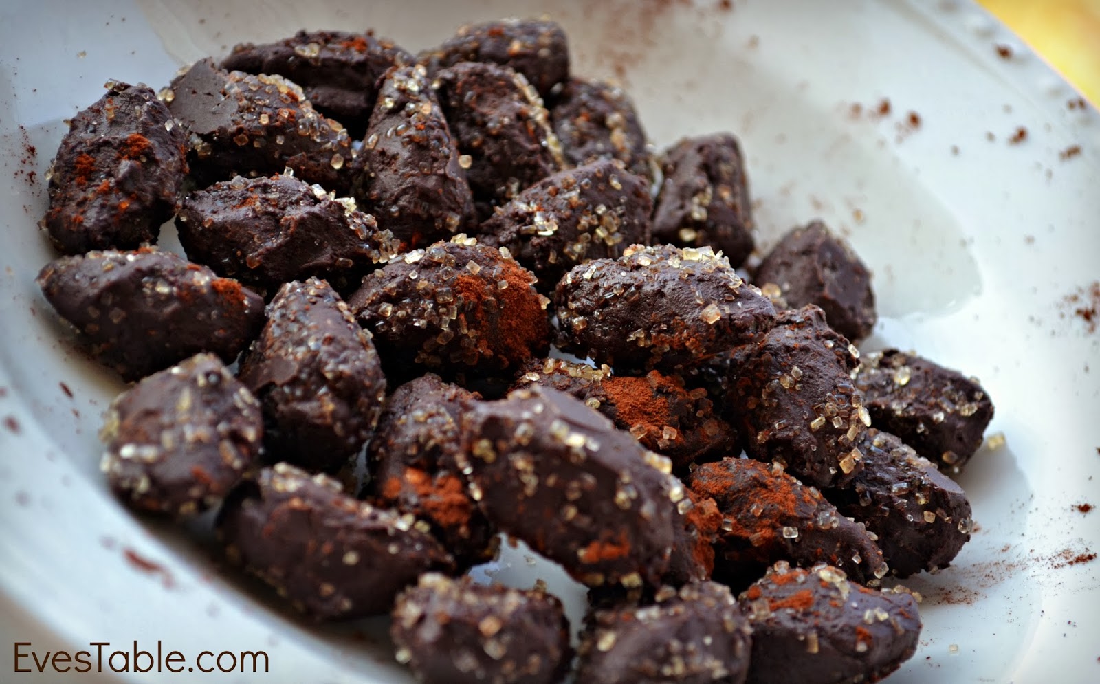 Trader Joe's Dark Chocolate Covered Almonds Eve's Table