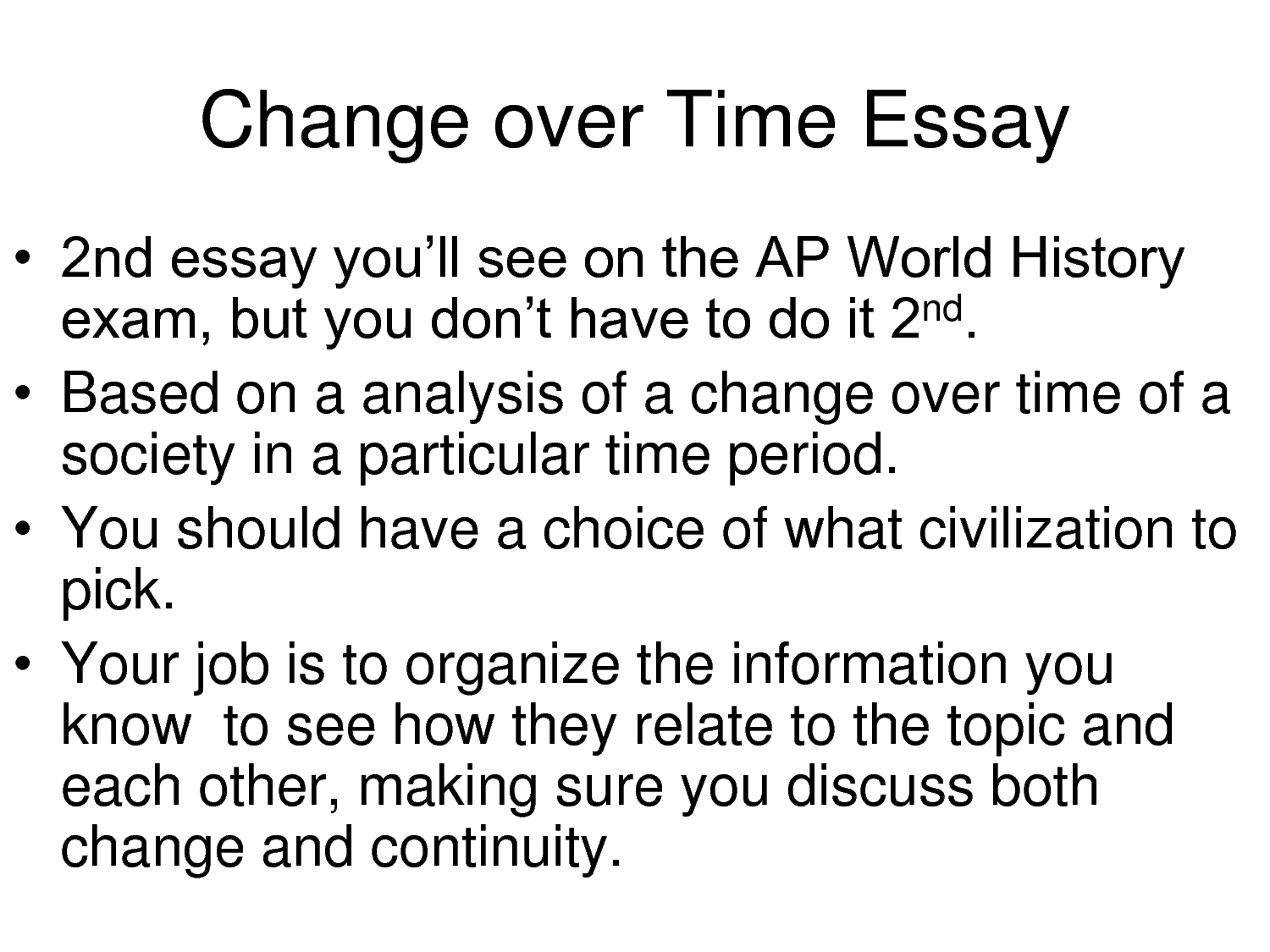 Ap world history comparative essay