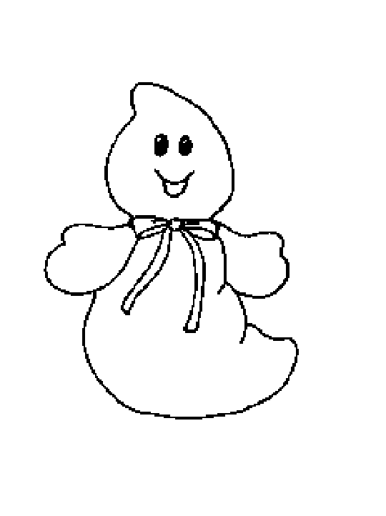 Coloring & Activity Pages: Ghost Beanie Baby Coloring Page
