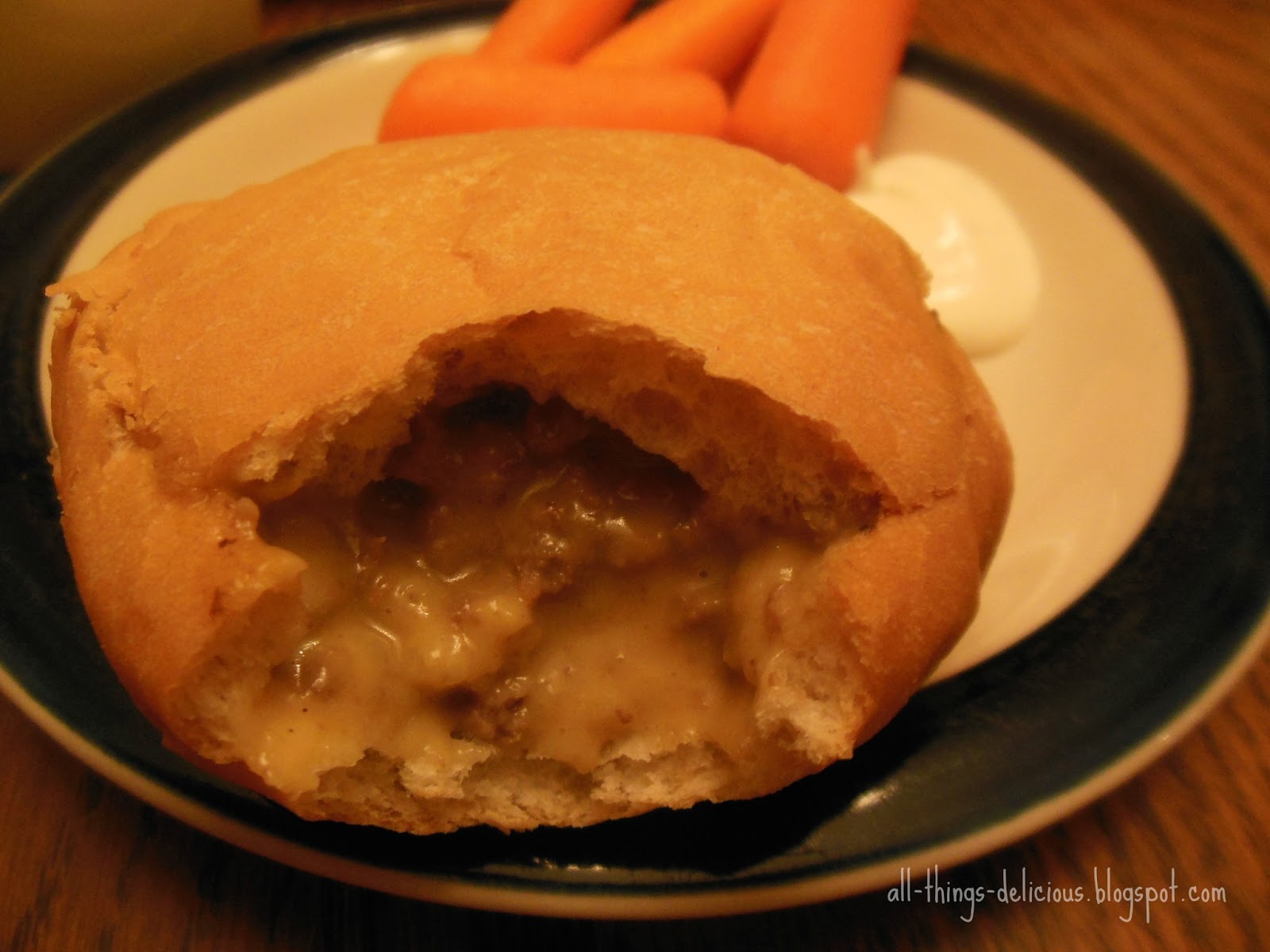 ALL THINGS DELICIOUS Stuffed Hamburger & Cheese Rolls