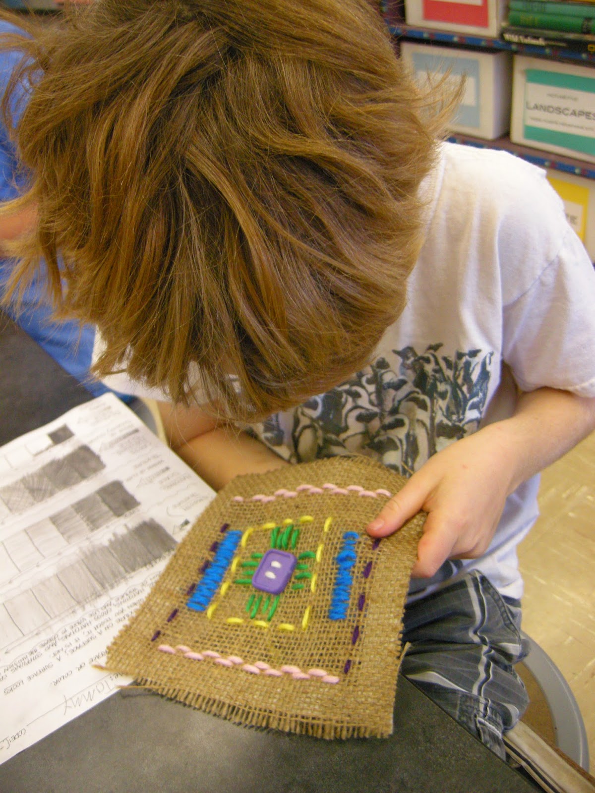 Zilker Elementary Art Class 4th Grade Sewing