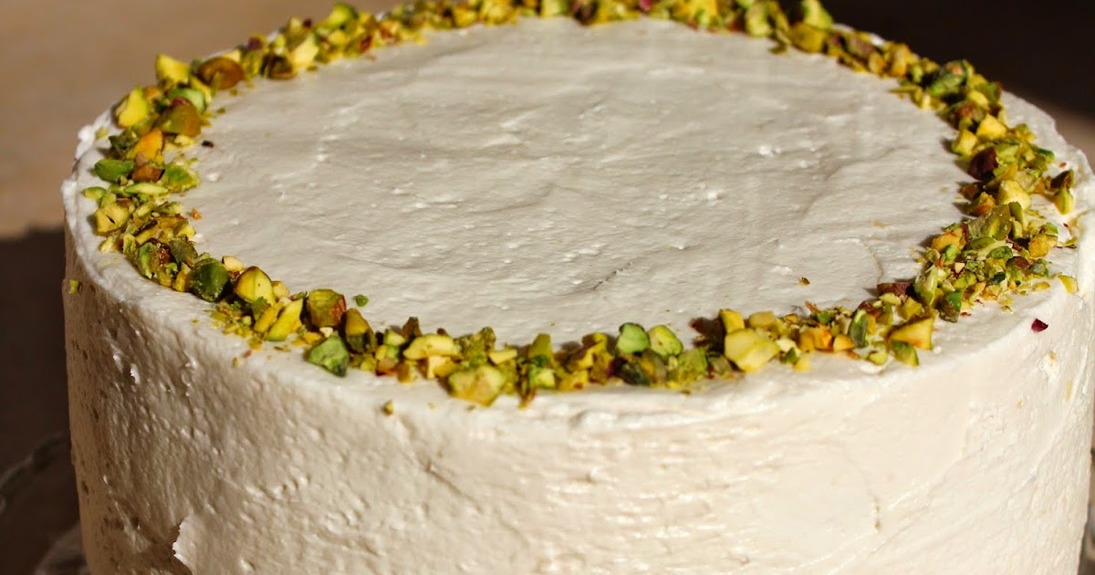 Blog as you Bake Pistachio Cake with Honey Vanilla Buttercream