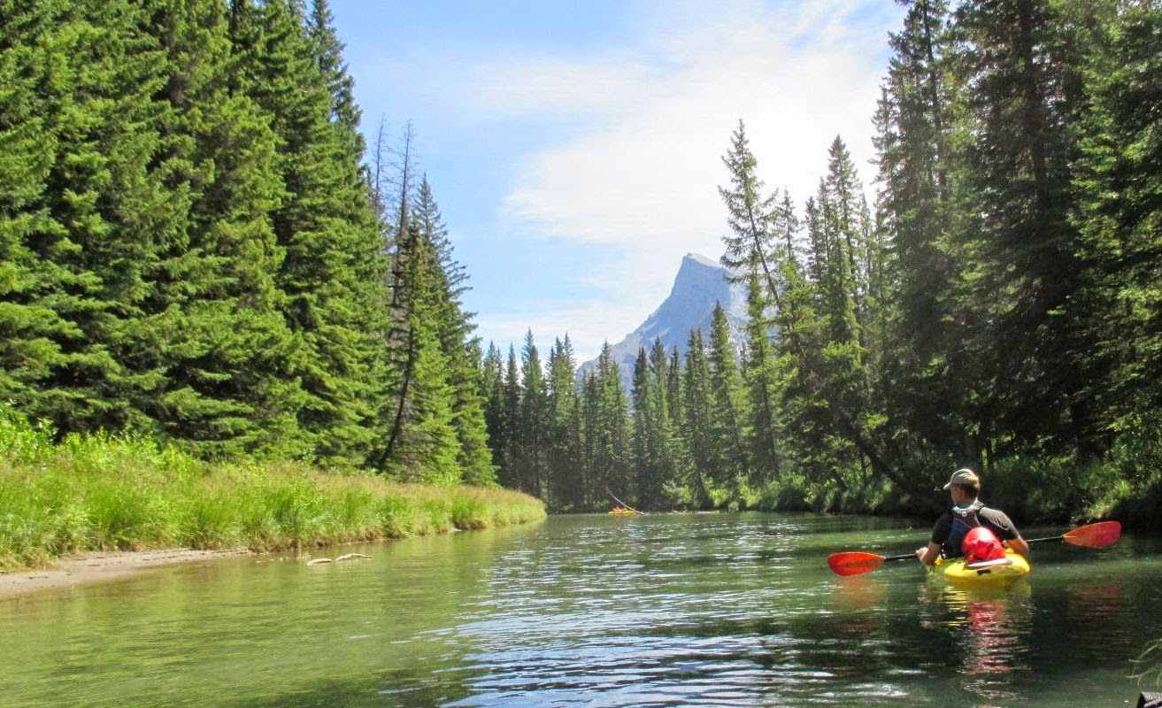 Canoeing Around Edmonton, Alberta, Canada Vermilion Lakes, Banff