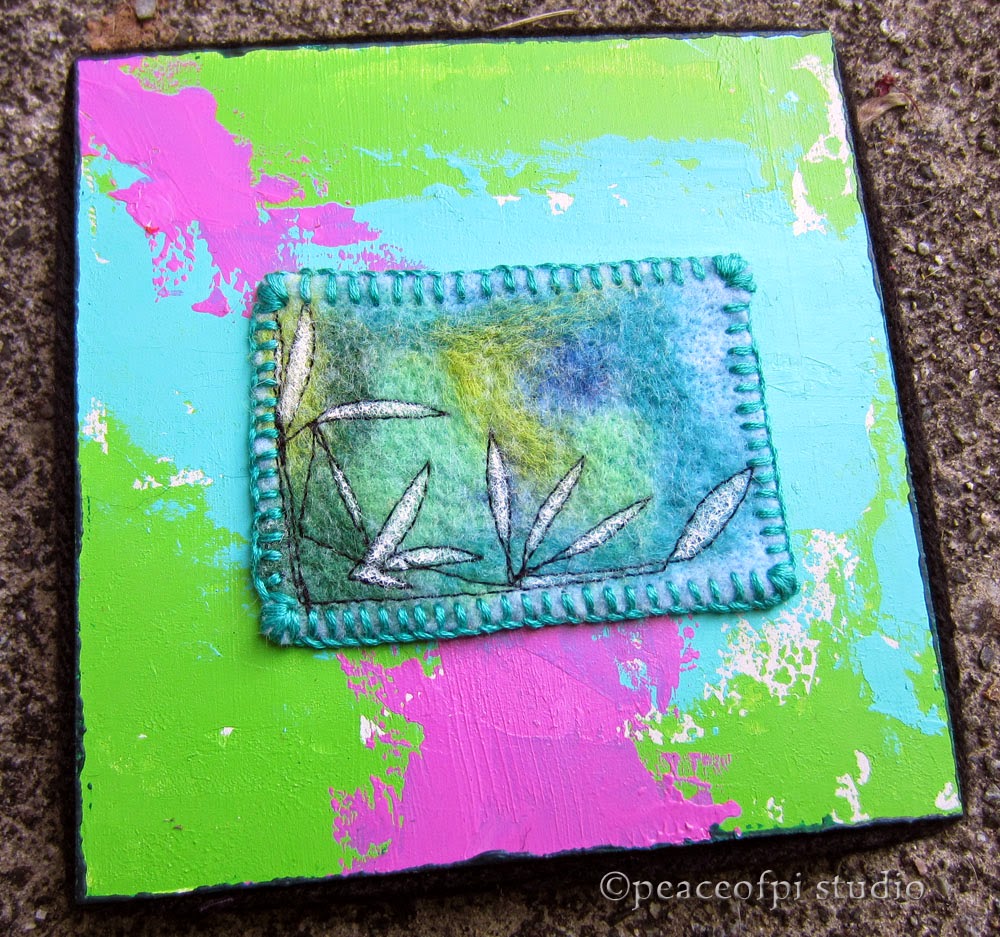 peaceofpi studio Mixed Media Fiber Art Garden