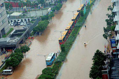 Foto Banjir Jantung Kota Jakarta
