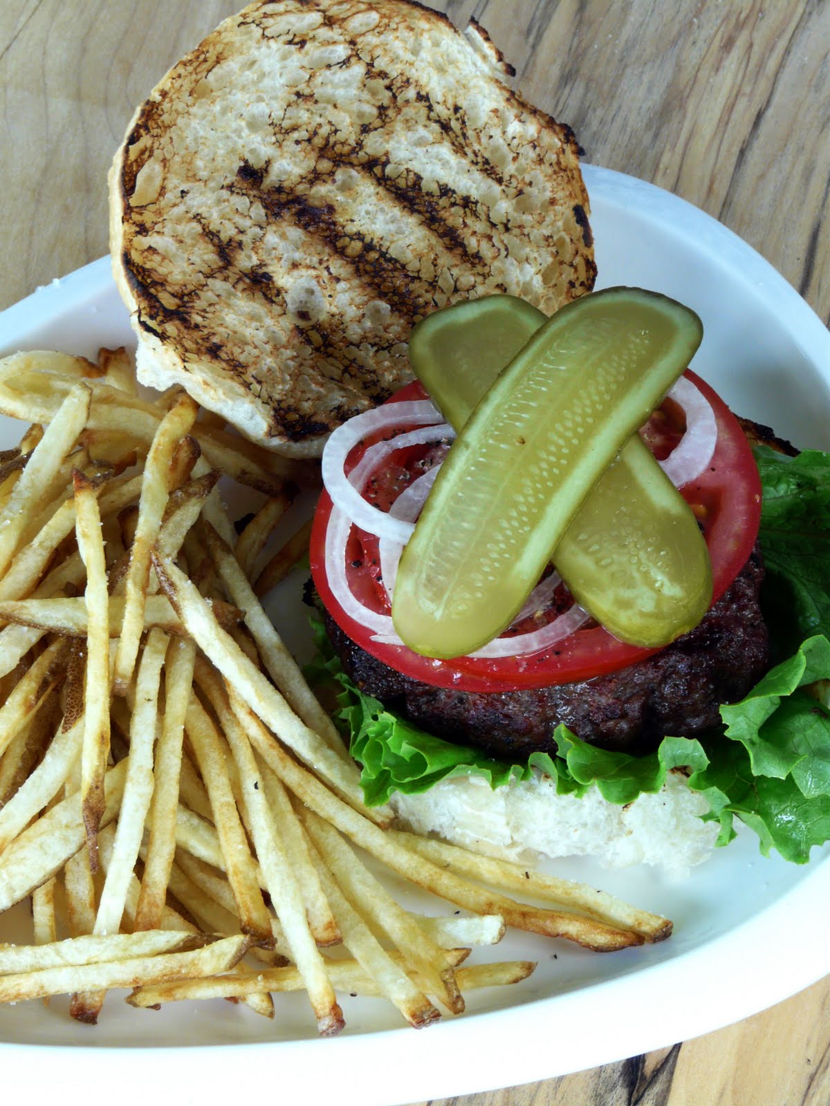 Thibeault's Table Grilled Burgers with Shoestring Fries