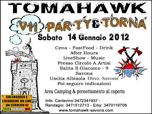 VII ° Party e Torna Tomahawk Savona