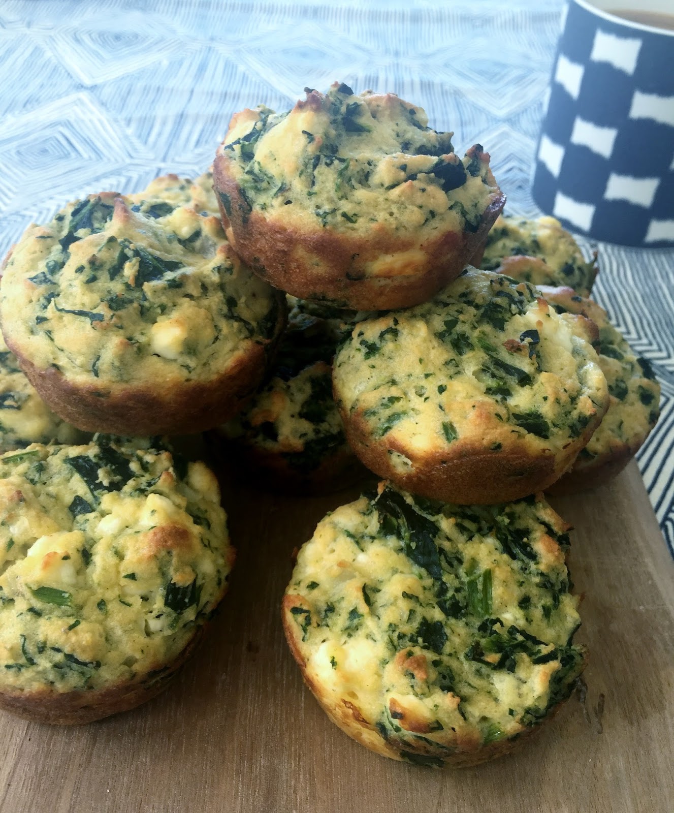 A Mrs Maker Spinach and feta muffins