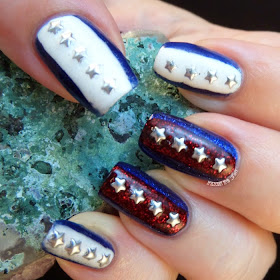 Born Pretty Store star studs patriotic flag nail art discount code