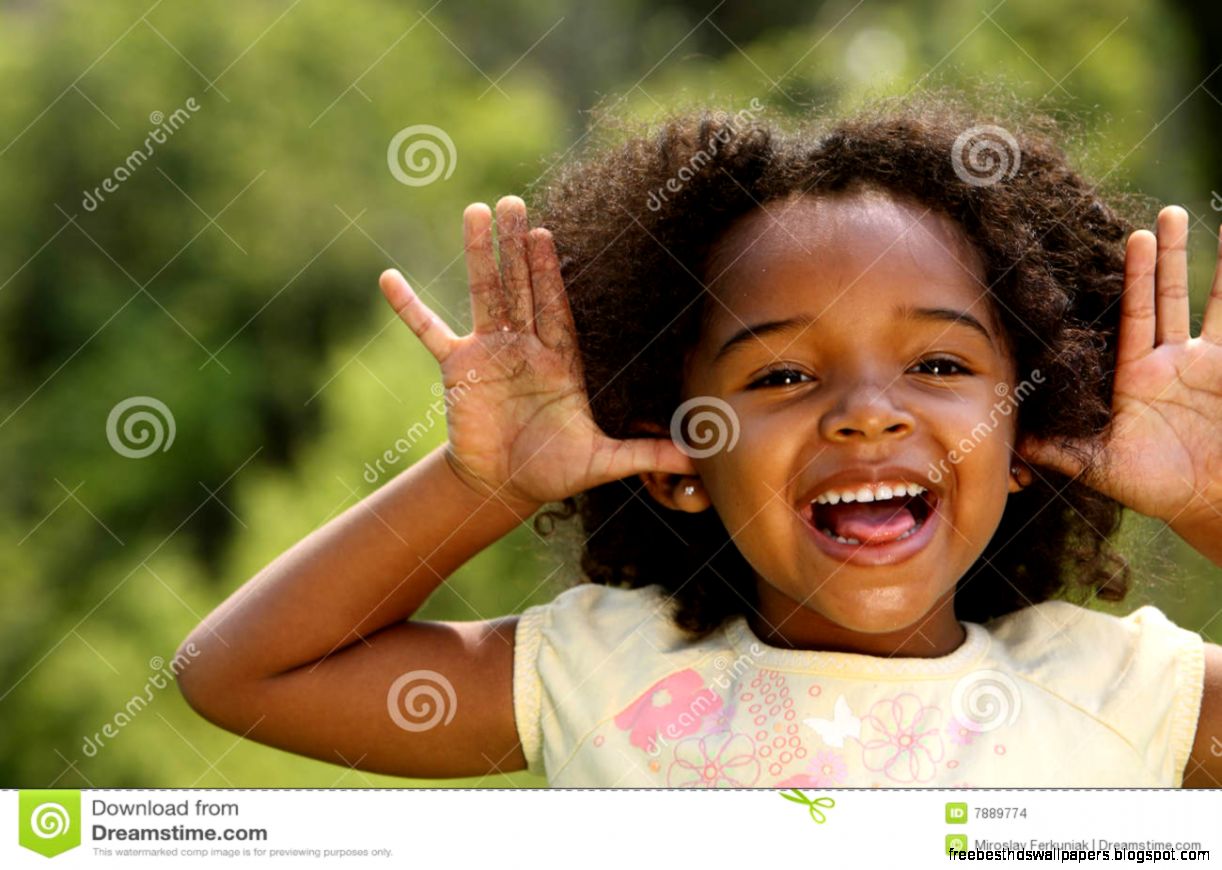 Happy African American Children Playing Happy African American Children Playing