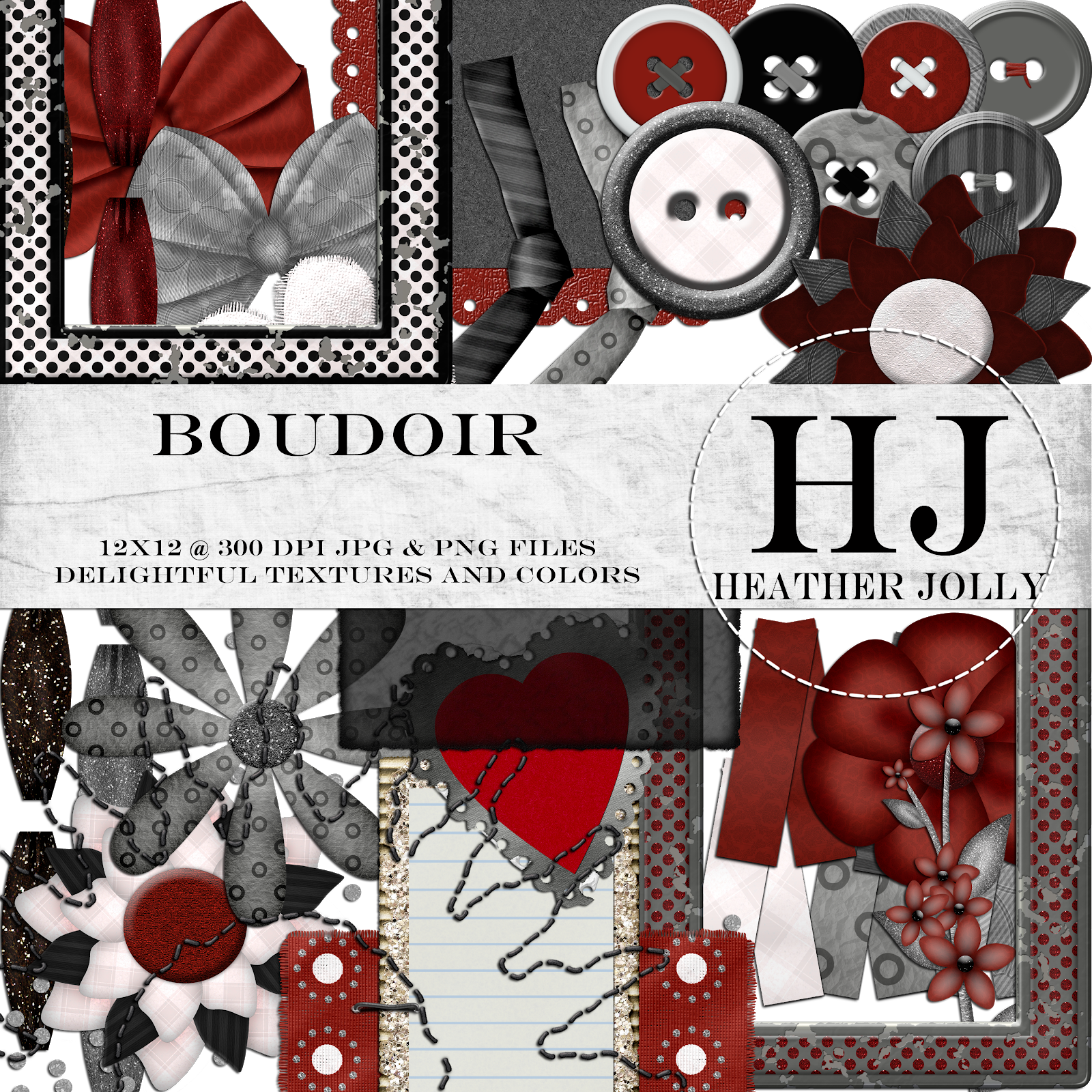 Heather Jolly's Digital Scrapping Boudoir Kit Digital Scrapbooking