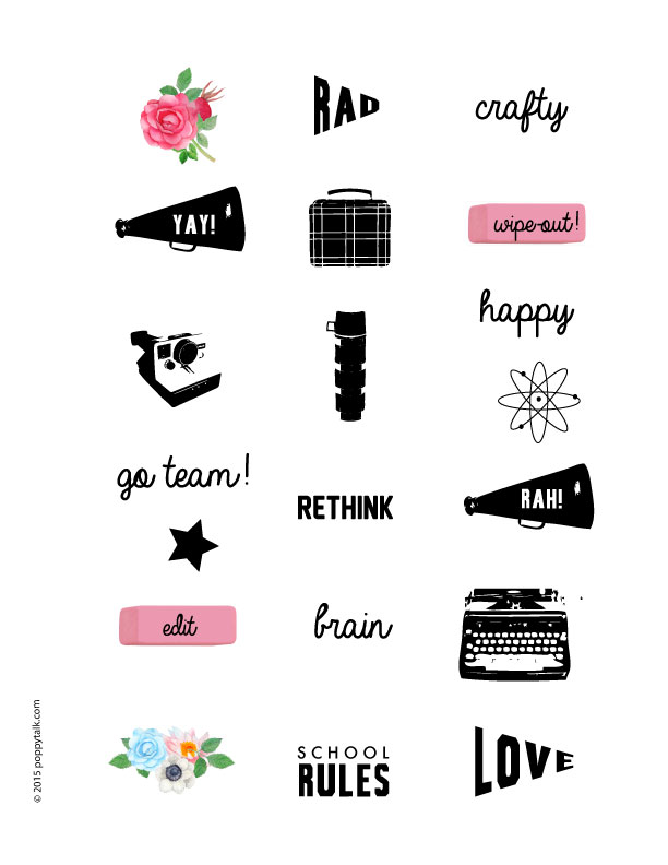 DIY Back to School Temporary Tattoo Printables Poppytalk