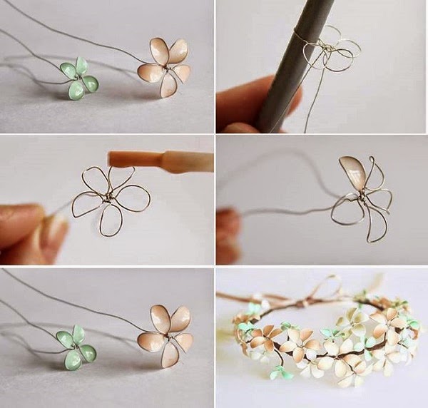 DIY Wire Nail Polish Flowers Creative Ideas
