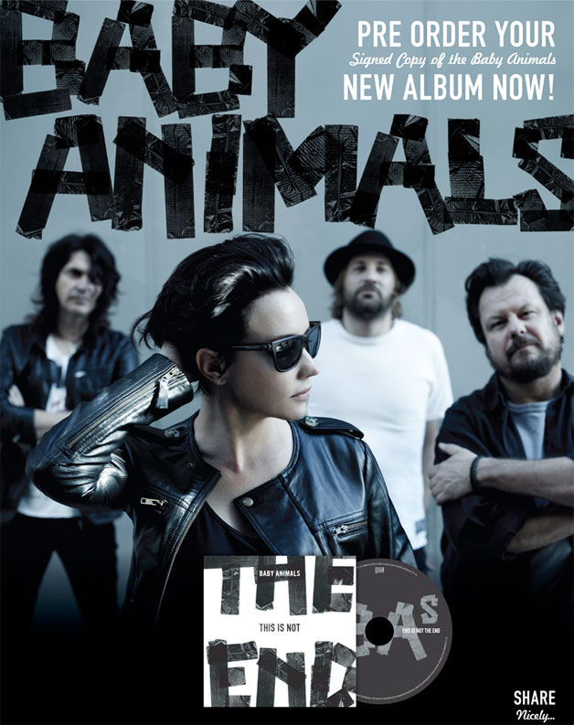 Music News Australia BABY ANIMALS RETURN TO THE SPOTLIGHT IN 2013 WITH