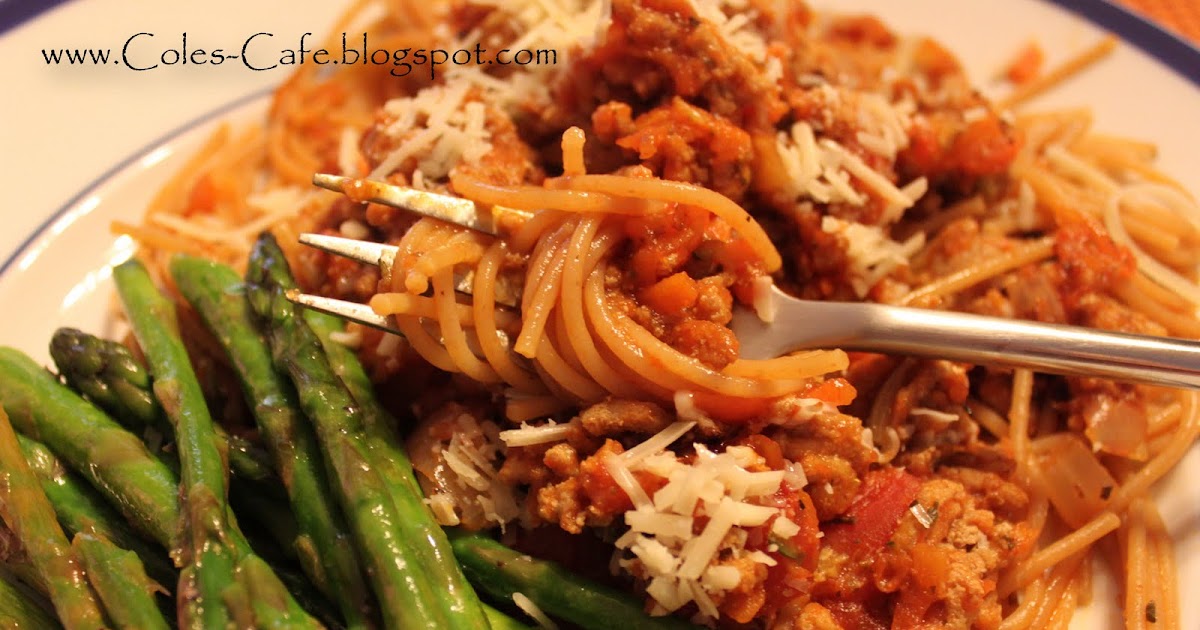 Coles Cafe Spaghetti with Sauteed Veggies