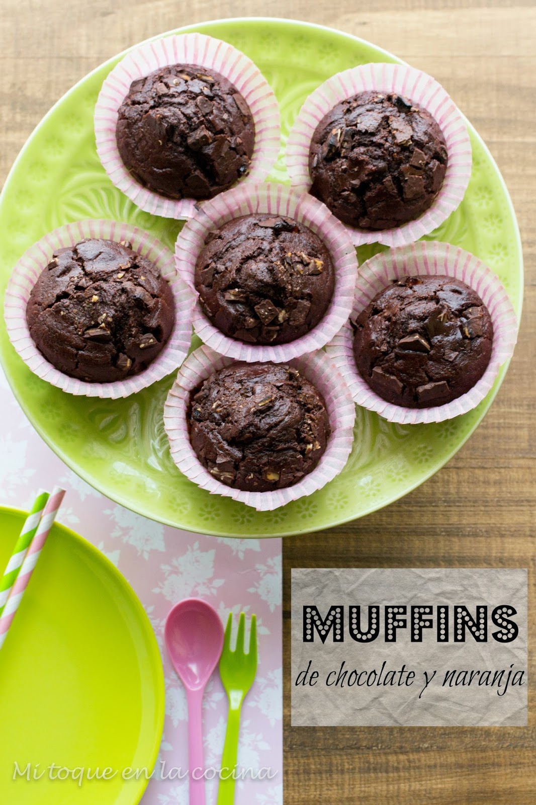 Mi toque en la cocina Muffins de chocolate y naranja