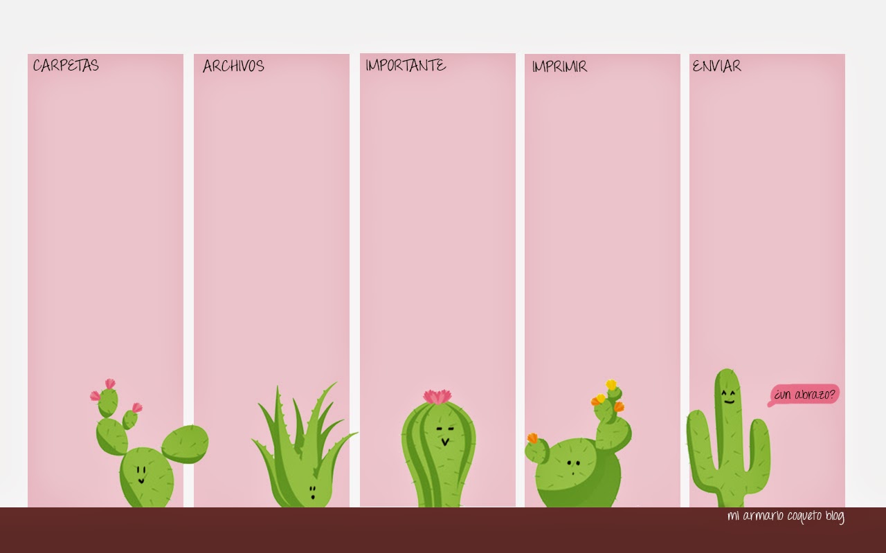 MI ARMARIO COQUETO: FONDO DE PANTALLA CACTUS