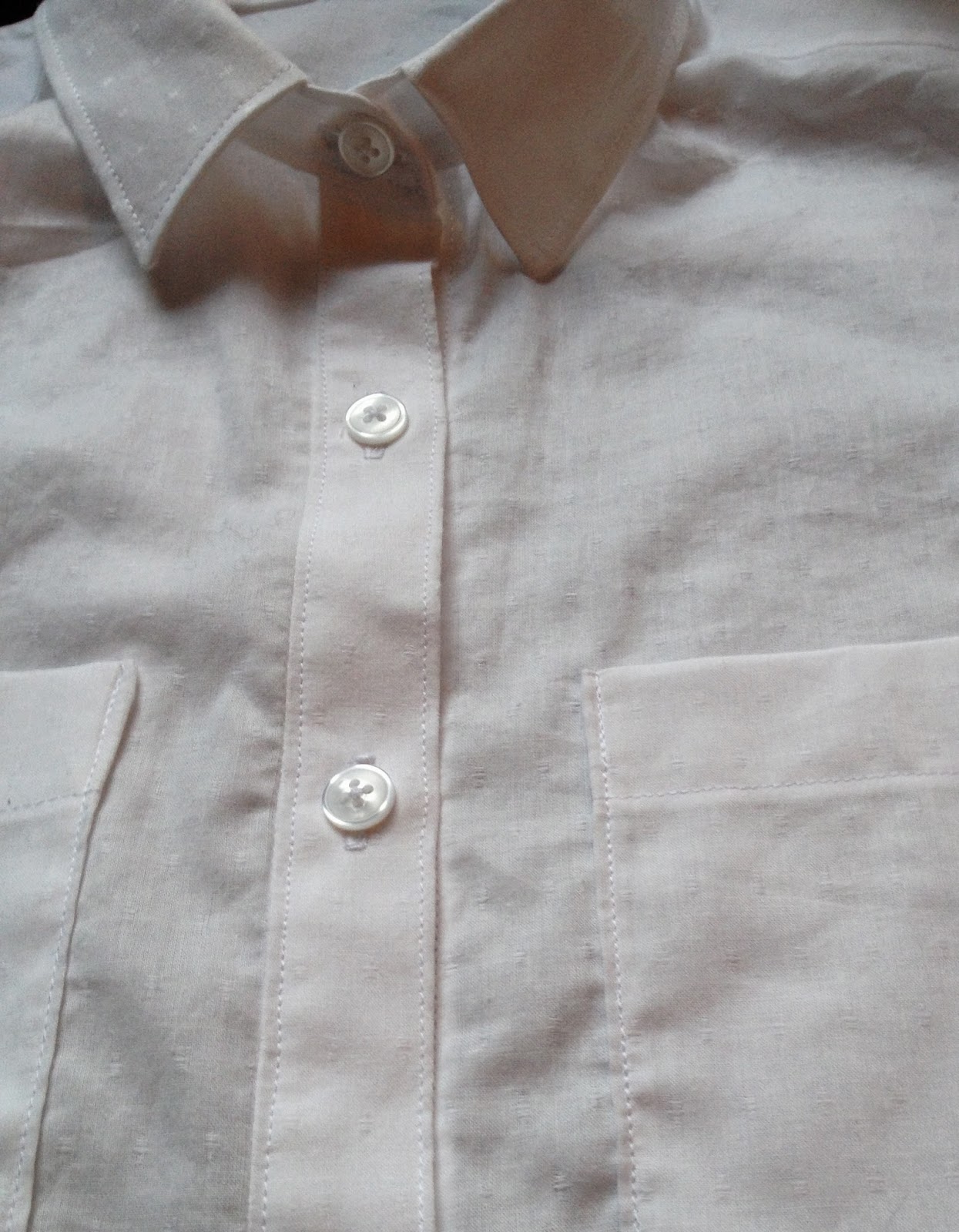 Diary of a Chainstitcher White Swiss Dot Grainline Studio Archer Shirt Sewing Pattern