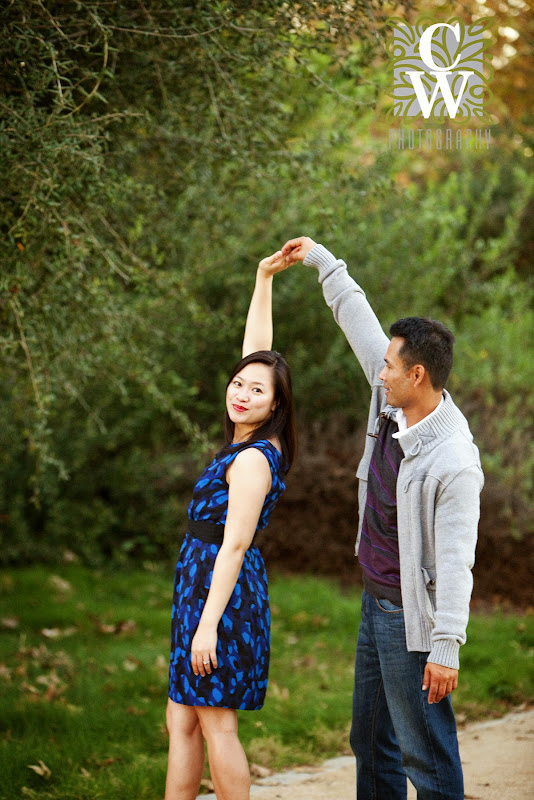 engagement portraits fall leaves lakewood ca