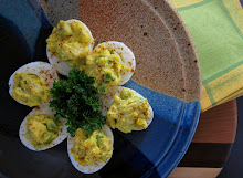Huevos Diablo - Spicy Deviled Eggs with Avocado