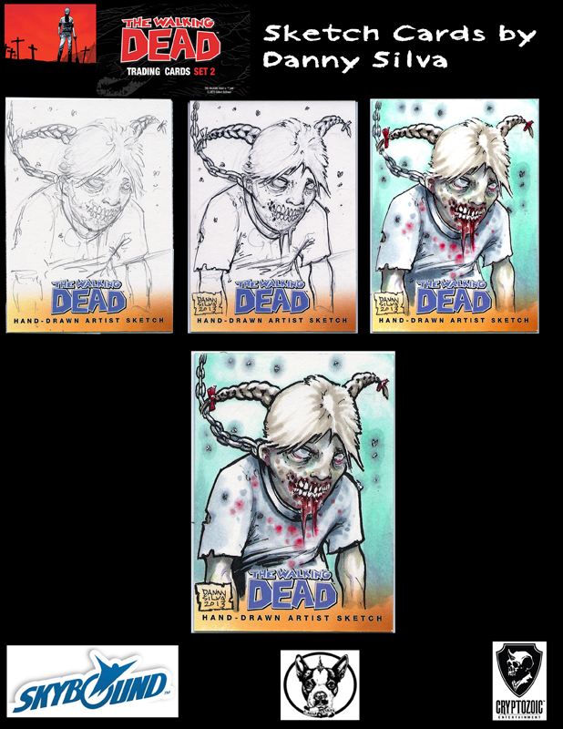 D.Silva Designs "Penny" The walking dead the Comic Book Sketch Card