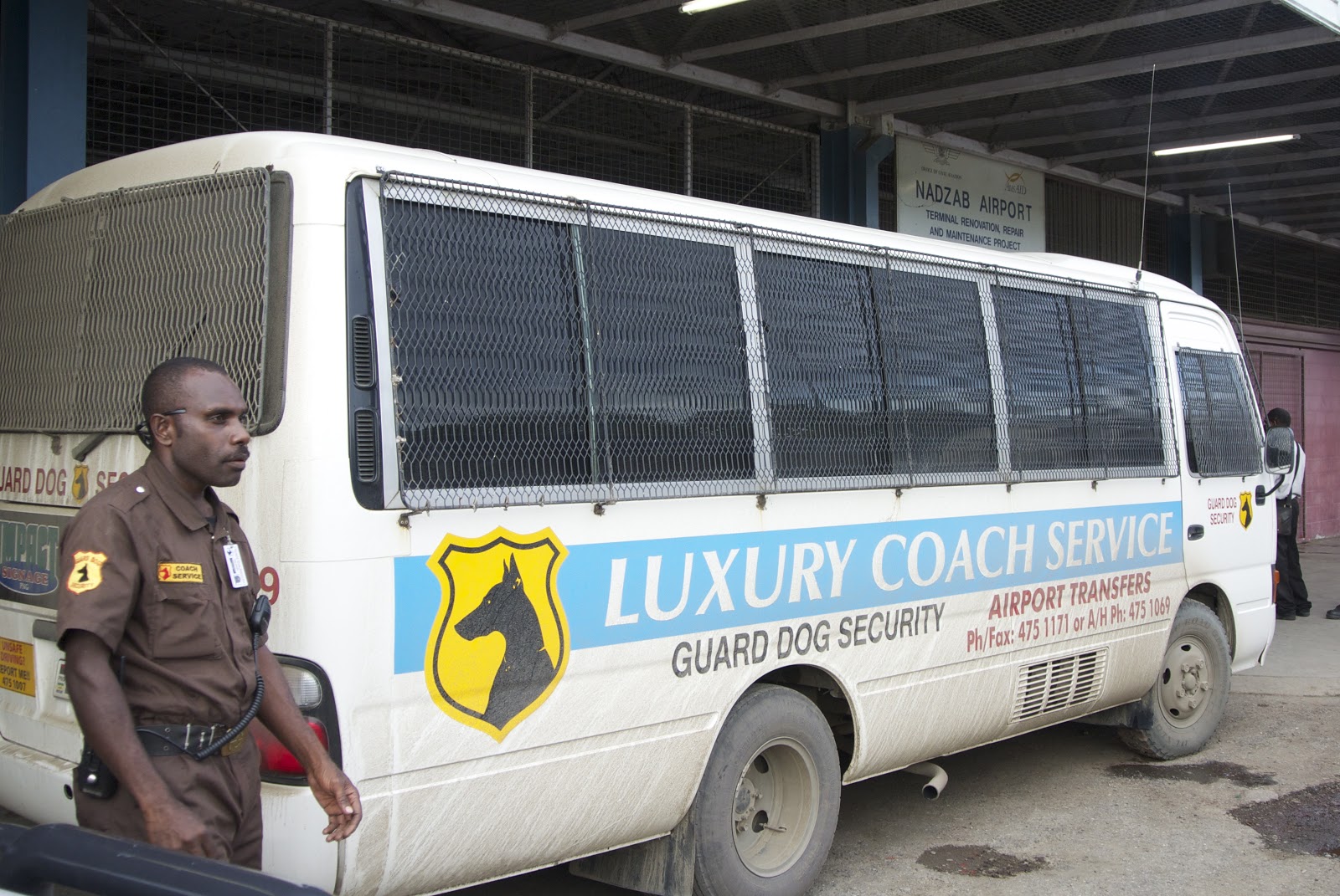 GlobalGoodFood Lae Nadzab Airport transfer Guard Dog Security Lae