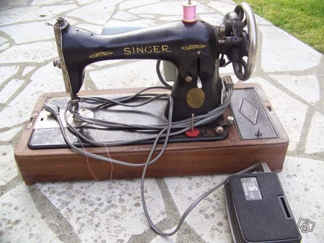 Machine coudre SINGER ancienne vintage électrique 110 volt