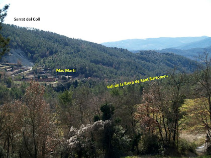 Panoràmica de la vall de la riera de Sant Bartomeu Panoràmica de la vall de la riera de Sant Bartomeu