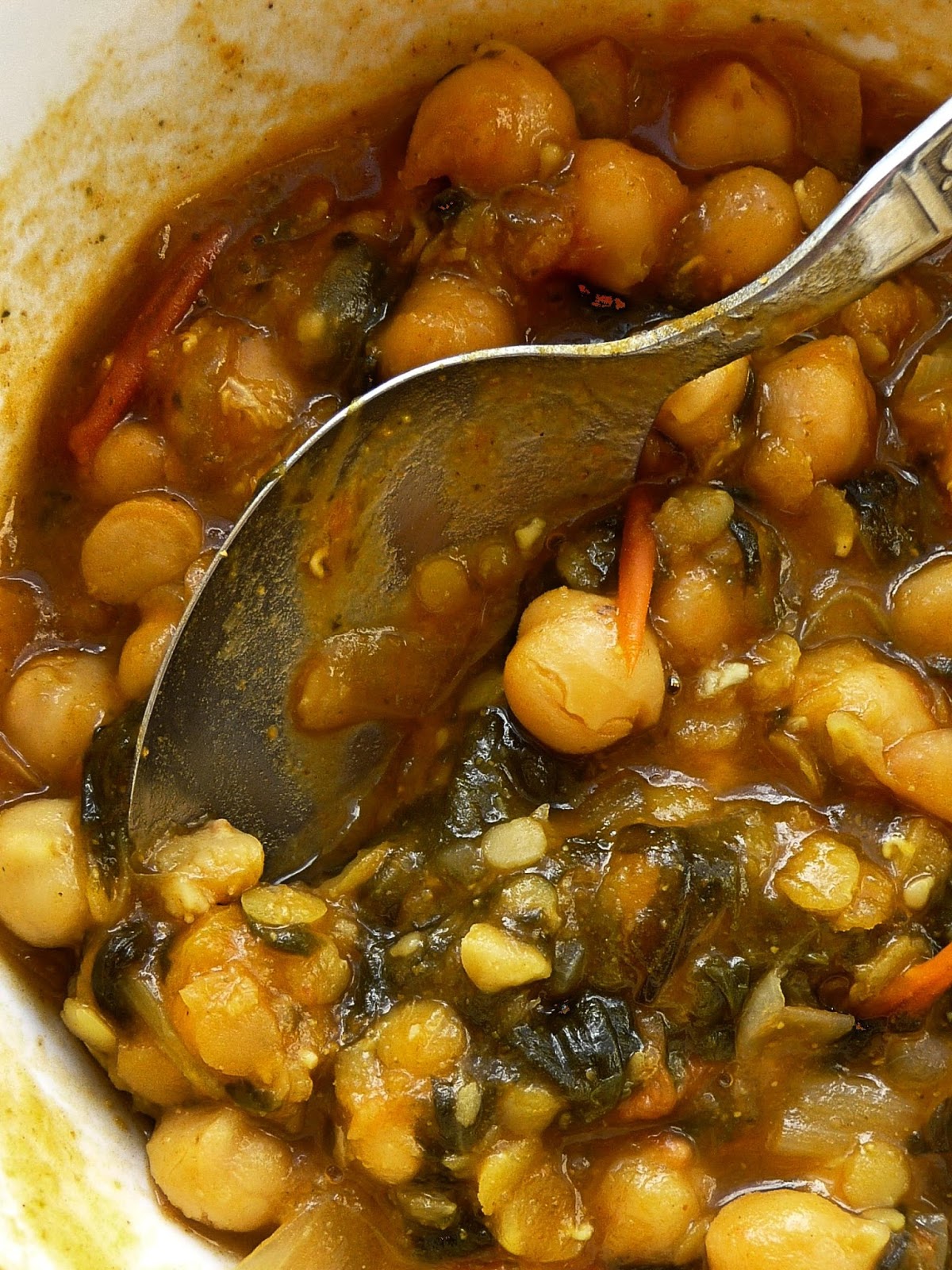 Lancashire Food Chickpea and lentil and spinach cheats curry