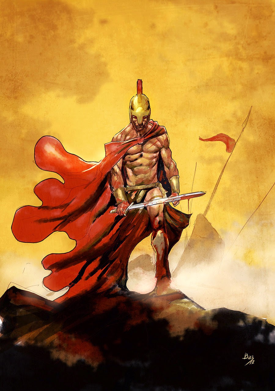 BLOOD WORK WRITTEN IN BLOOD SPARTAN VS SAMURAI