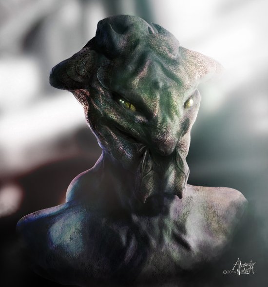 As incríveis ilustrações e modelos em 3D de ficção científica e fantasia de Alexander Levett Alexander Levett deviantart ilustrações e modelagem 3D ficção científica fantasia robôs aliens