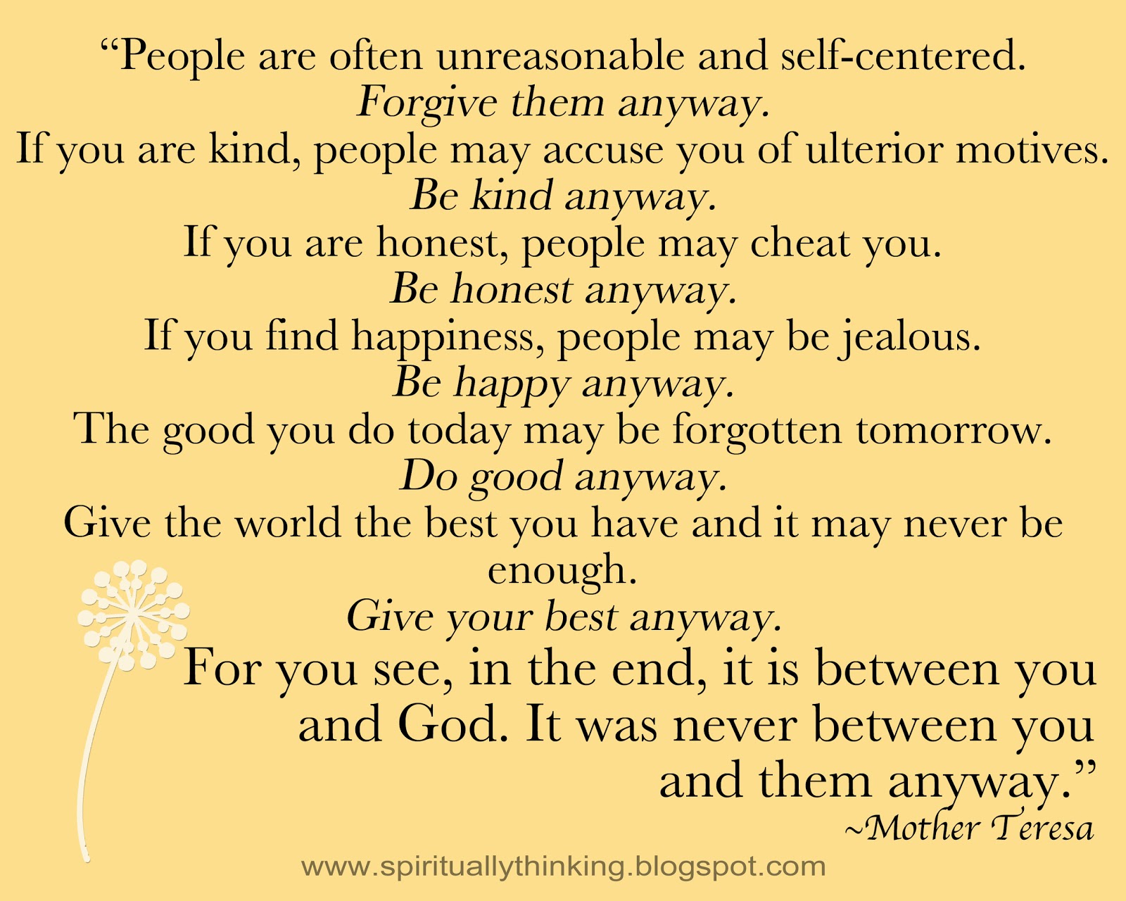 Do It Any Way By Mother Teresa Quotes. QuotesGram