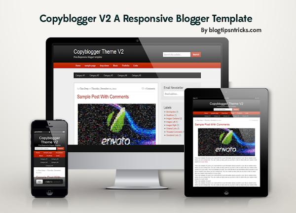 Copyblogger-V2 a Responsive Blogger Template Preview