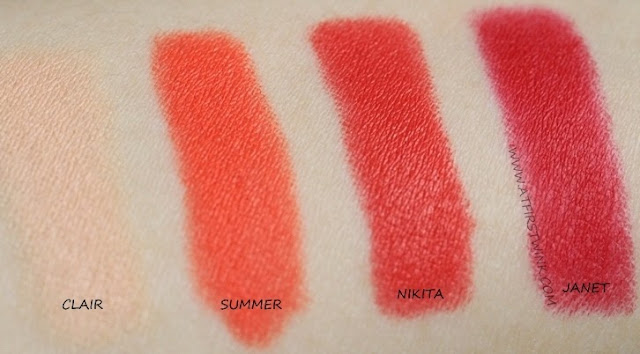 Swatches of the Aritaum Wannabe cushion tints on arm