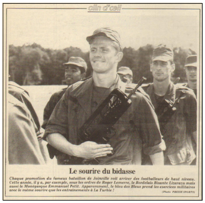 Old School Panini: Clin d'œil - Emmanuel Petit, qu'il était beau mon légionnaire