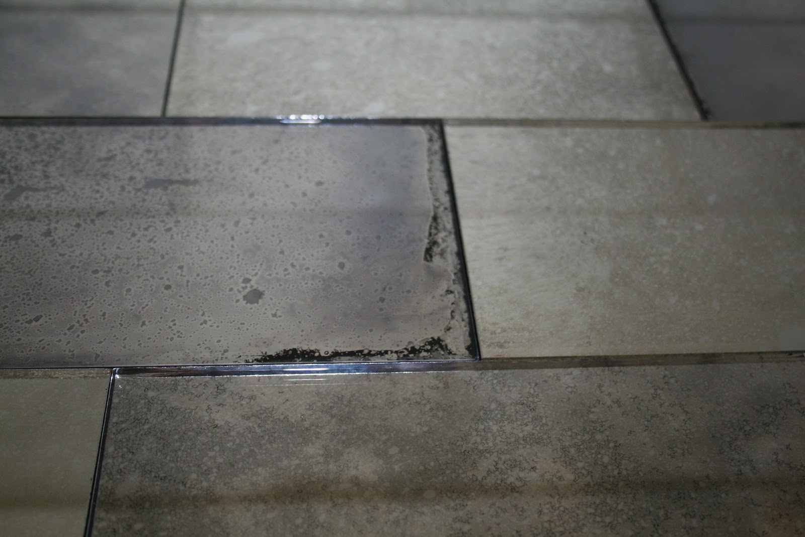 Glass Notes Custom Sized Hand Silvered Tiles By Charleston