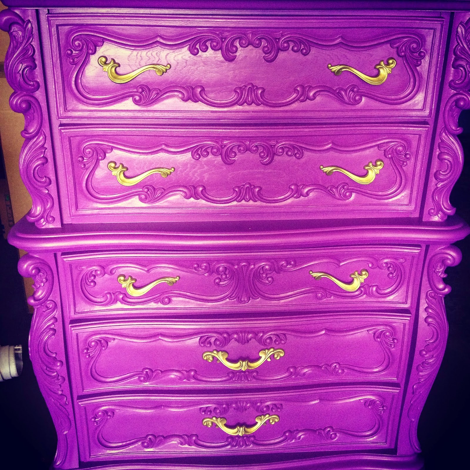 Just As Lovely Upcycled Furniture Purple Dresser